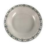 Flat round hollow 28,5cm iron earth Gien Etruscan