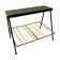 Bout de canapé vintage porte revue tablette bois scoubidou et support lampe