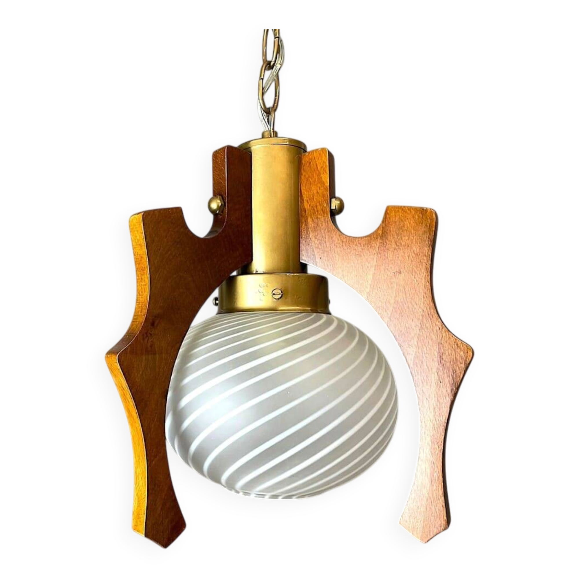 Scandinavian style 194770s wooden lamp