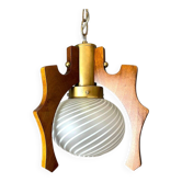 Lampe en bois de style scandinave des années 1940-1970