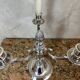 Paire de chandelier en métal argenté