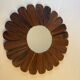 Miroir soleil fleur en bois, style vintage