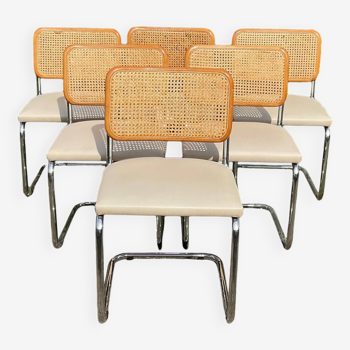 Série de 6 chaises Marcel Breuer Cesca B32