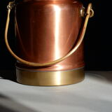 Copper and brass milk pot