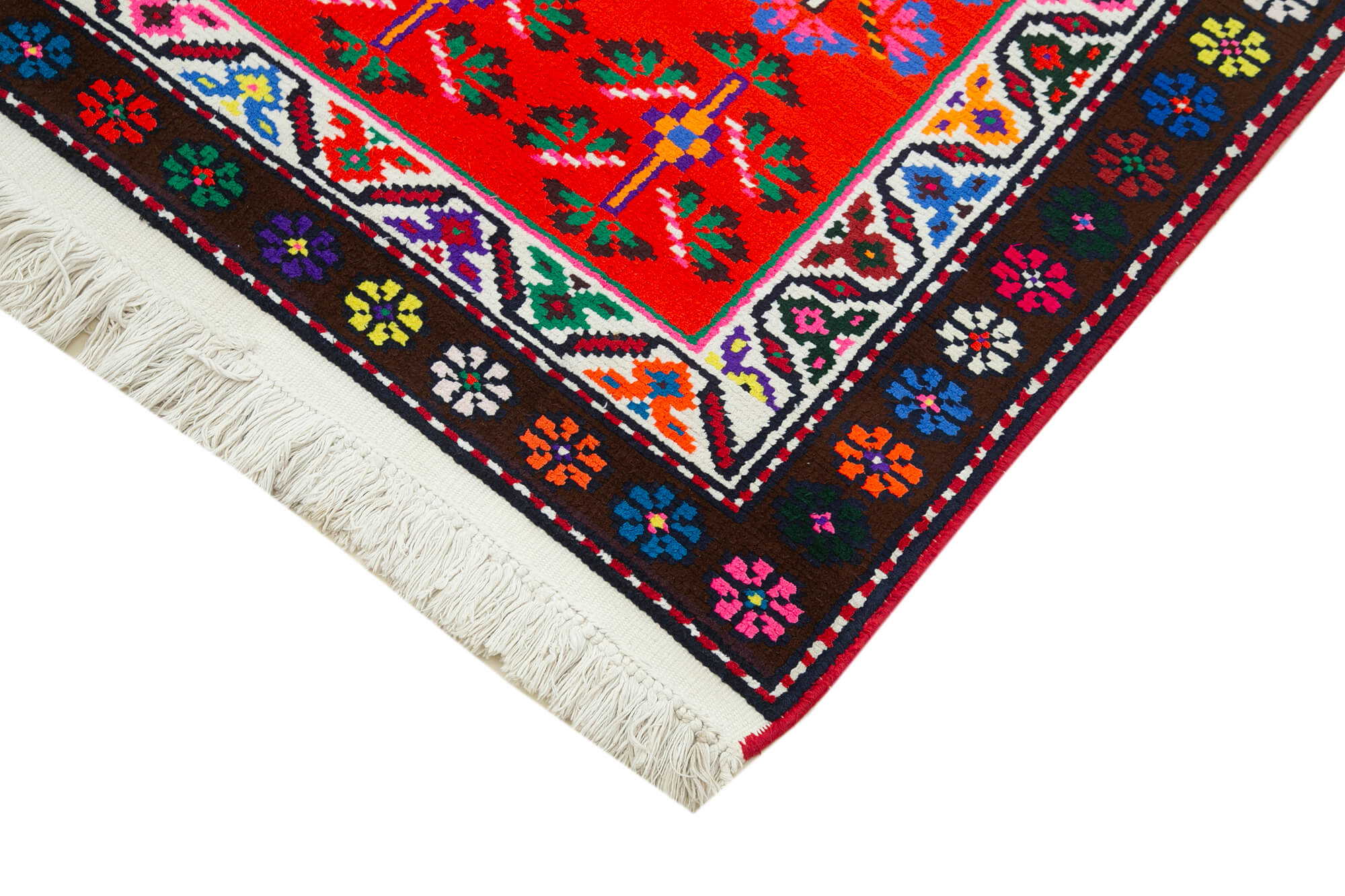 Handwoven Antique Anatolian Multicolor Runner Rug 81 cm x 372 cm