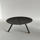 Vintage Modernist Large Sized Black Metal Candle Holder