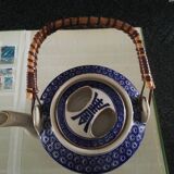 Blue and gold ceramic teapot from Japan
