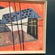 Original Swedish Abstract Oil on Panel – “Roofscape” – Signed – Vintage