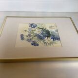 Watercolor flower bouquet frame