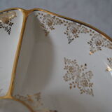 Aperitif tray in porcelain gilded decoration Villeroy & Boch 50s/60s
