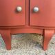 Art Deco bedside table, terracotta, 1930s/40s