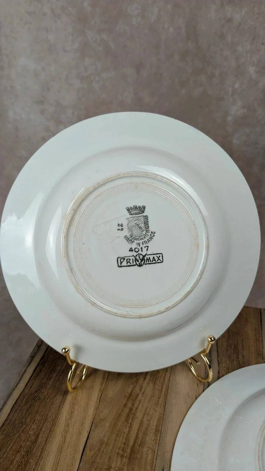Set of 2 antique deep plates Saint-Amand – Primax