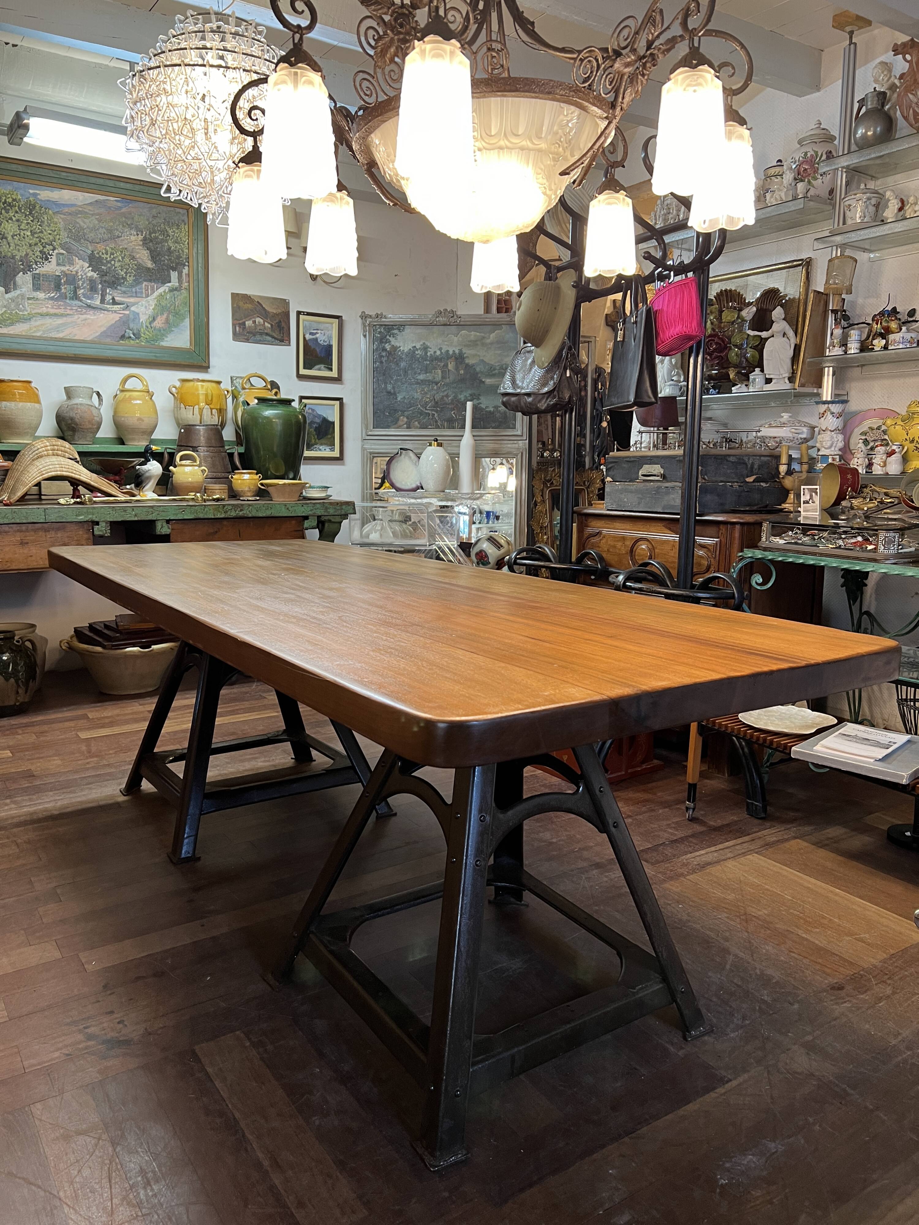 Large table with industrial legs