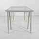 Glass and metal trestle desk by Rodney Kinsman for Bieffeplast, 80