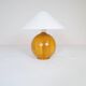 Mid-century modern sculptural table lamp in solid pine, Sweden, 1970s.