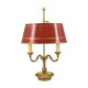 Hot water bottle lamp in solid bronze gilded style Louis XVI Lampshade Color Bordeaux "Lucien Gau"