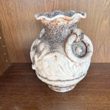 Terracotta amphora vase