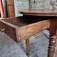 Antique French walnut folding dining table