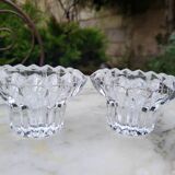 Pair of crystal candlesticks