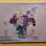 Tableau huile sur toile bouquet de fleurs