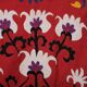 Vintage hand-embroidered tribal tapestry 222x231 cm