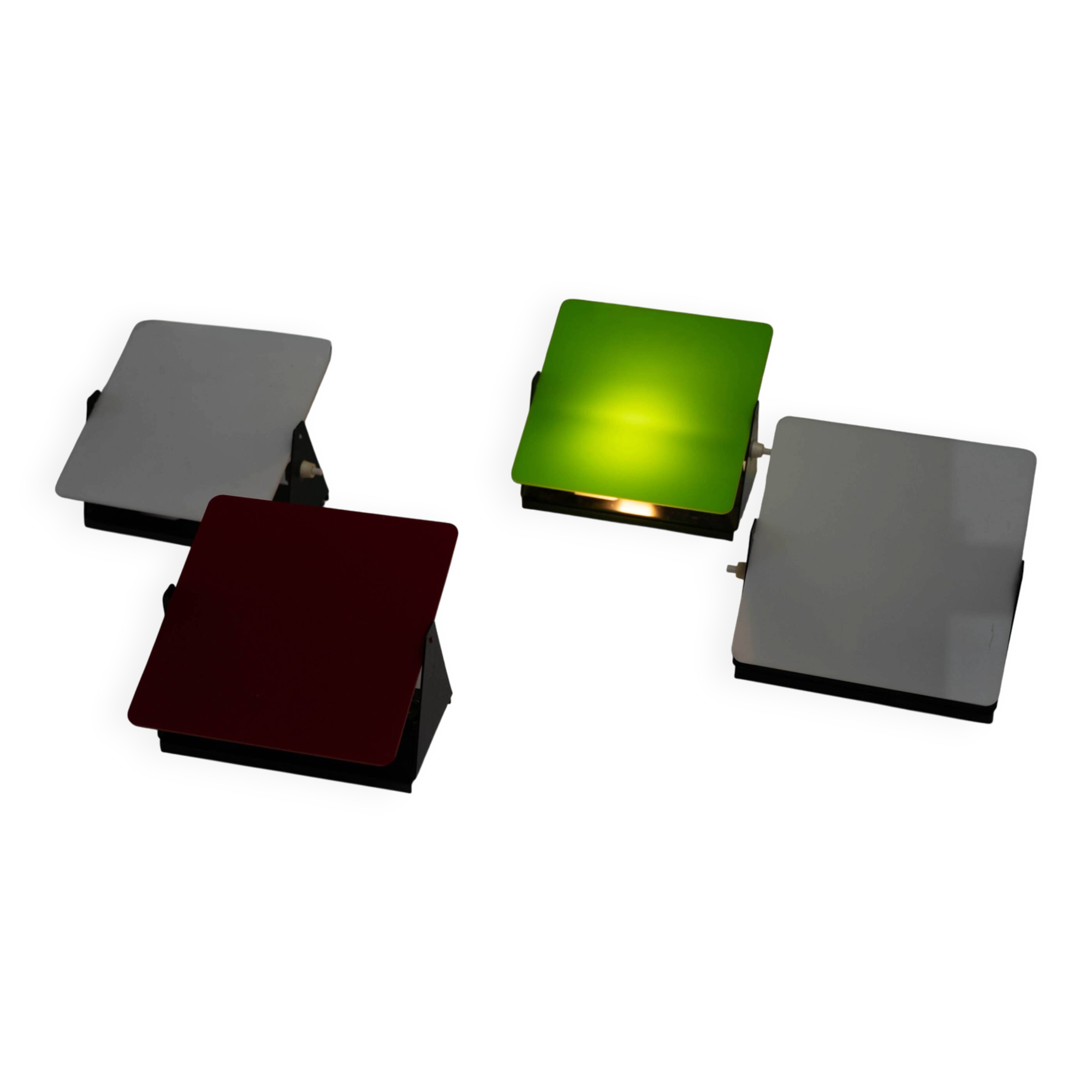 Set of four French wall lamps