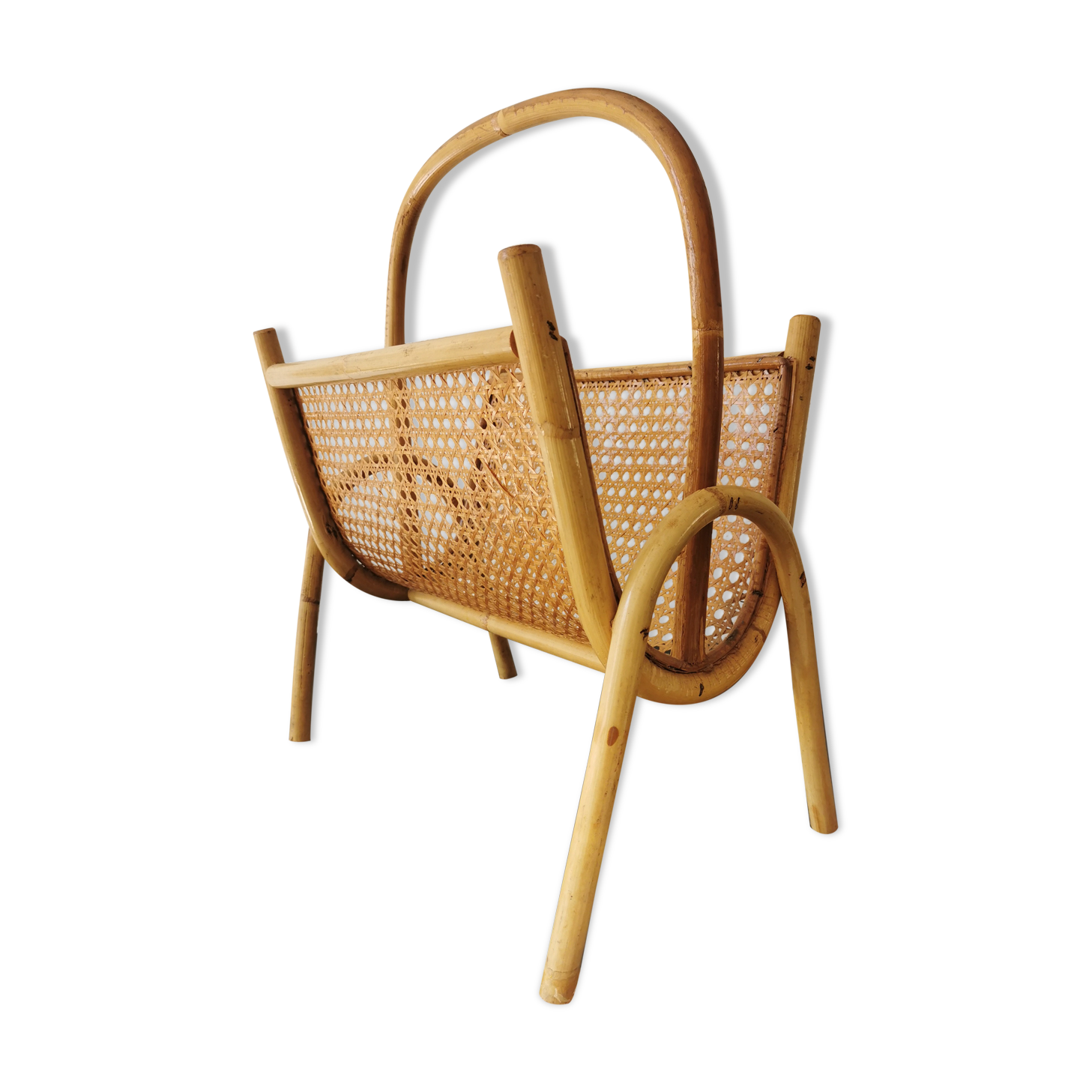 Door vintage bamboo magazines and rattan canning 70s