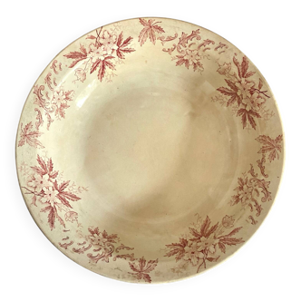 Round ironstone dish St Amand Anemone