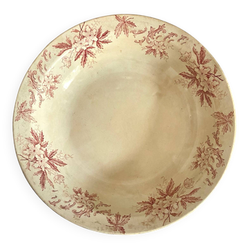 Plat rond terre de fer St Amand Anémone