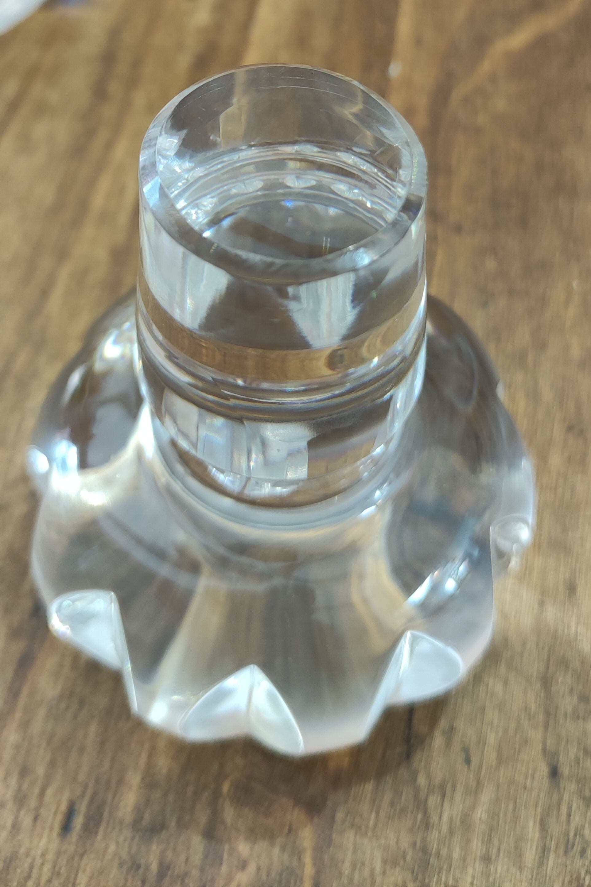 Large antique crystal decanter