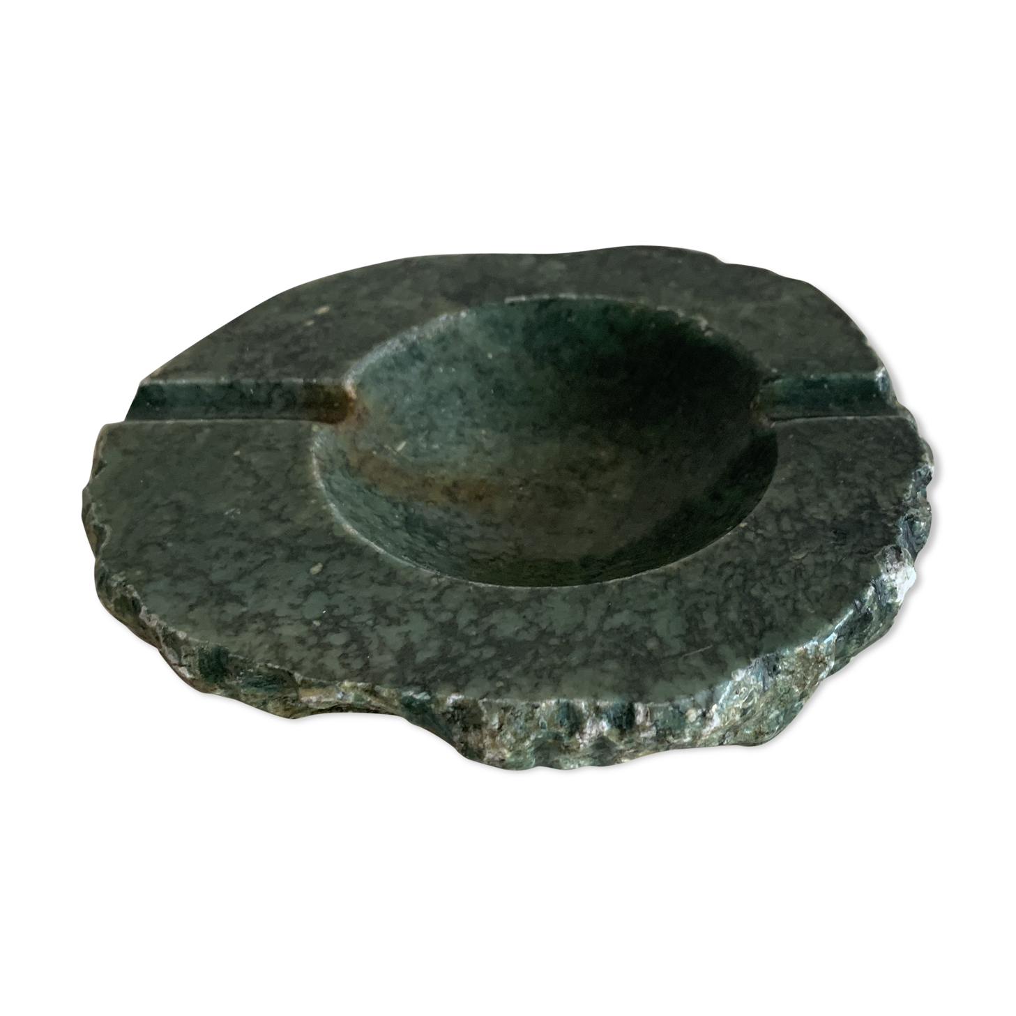 Green alabaster ashtray