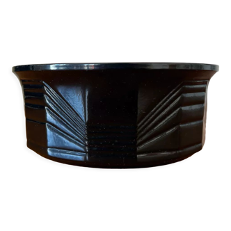 Wide flower pot Art Deco black