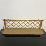 Étagère murale en rotin vintage