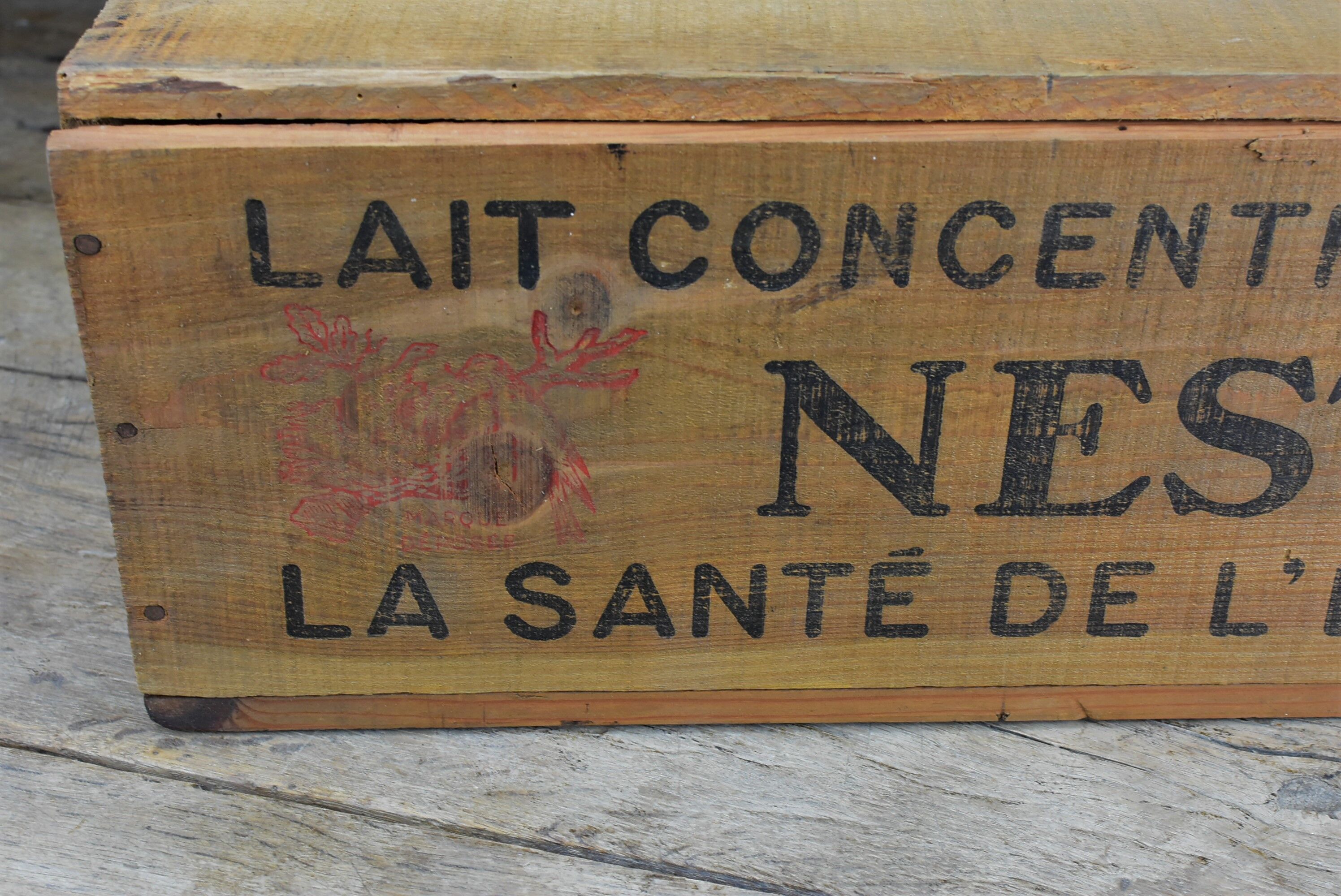 Nestlé wooden box.