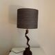 Italian Wood and Silk Lamp