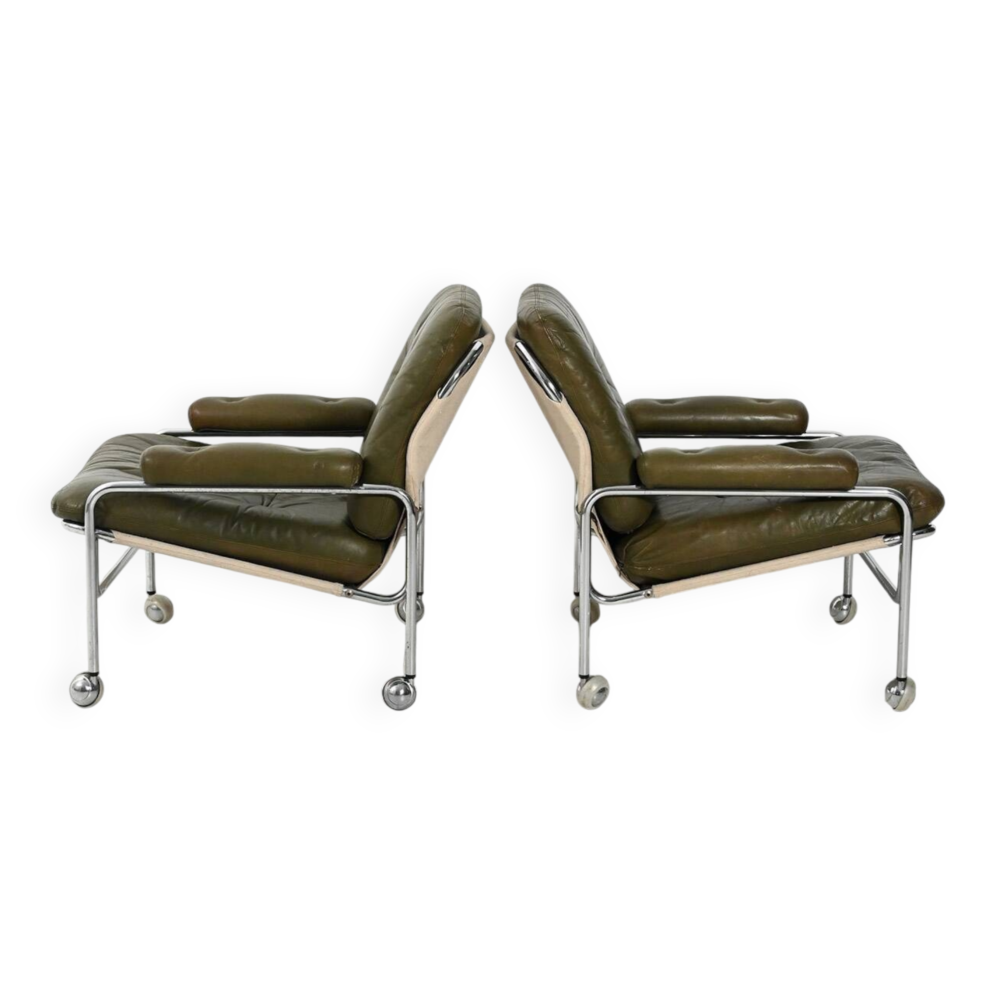 Pair of “Lovisa” armchairs by Pethrus Lindlöf, 1970s