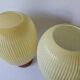 Rare Pair of Table Lamps, Glass and Wood, 1960s