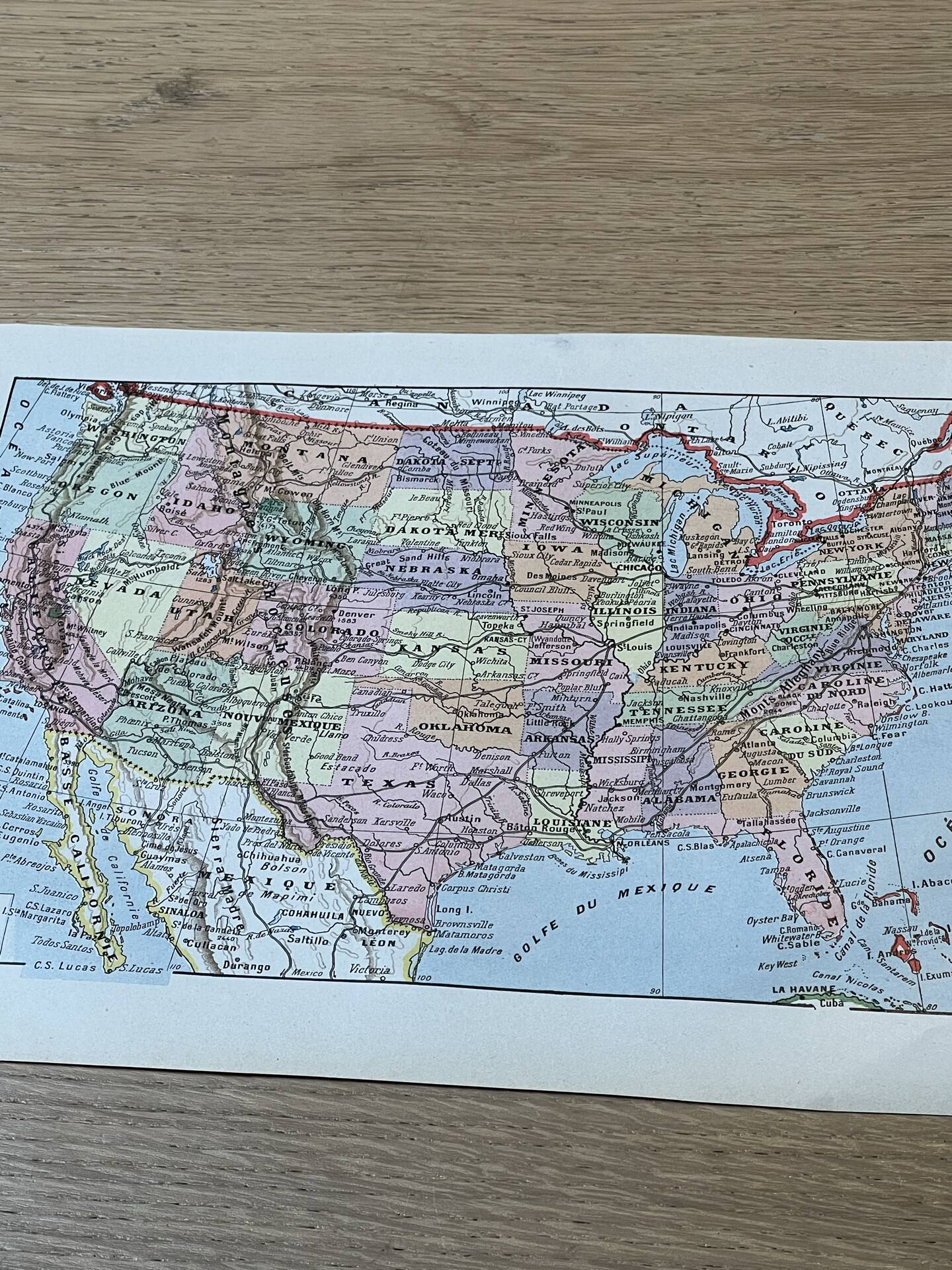 Map of the United States - 20x29cm 1922