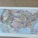 Map of the United States - 20x29cm 1922