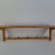 Uluv czechoslovakian mid-century wooden wall coat rack with shelf, 1970