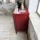 Red lacquered enfilade 1970 160cm