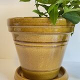 Pot and saucer clarous france pottery