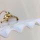 Vintage opaline pendant lamp with serrated edges