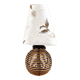 Lampe boule rotin et herbier