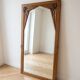 Antique Art Nouveau mirror in carved solid wood