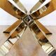 Italian coffee table in smoked glass and brass