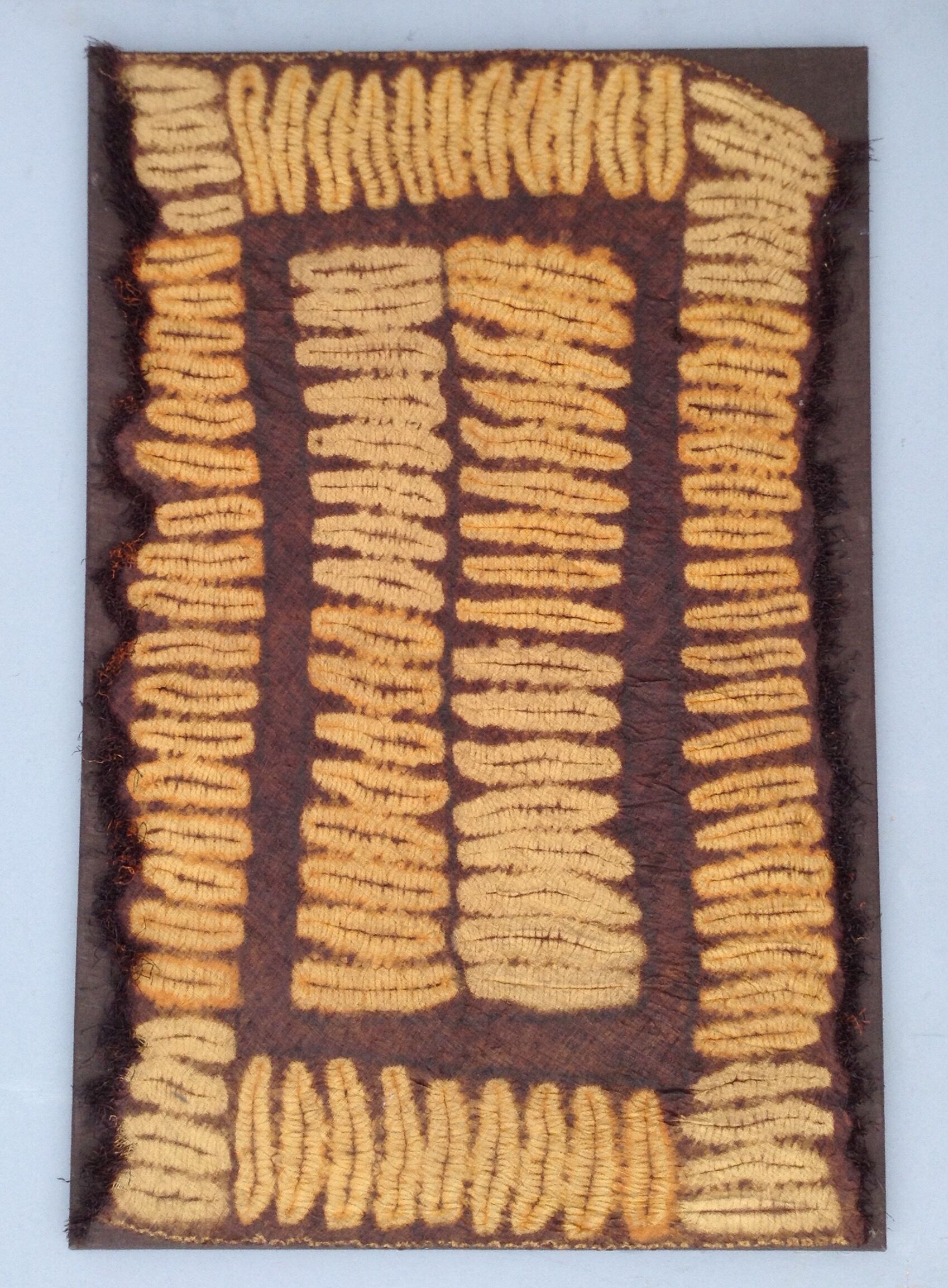 Stunning Large Vintage Dida Raffia Kerchief. Cote D'Ivoire