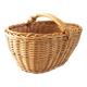 Rattan basket low handle