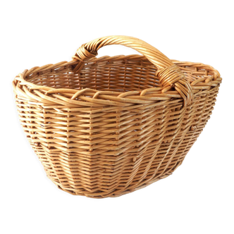 Panier rotin anse basse