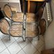 Set of 4 Wrought Iron and Rattan Chairs